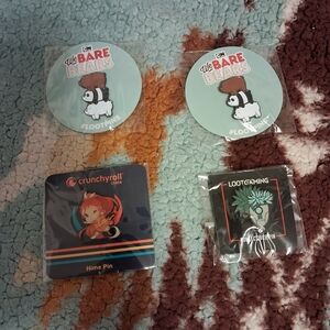 We Bare Bears and Anime Pins Set